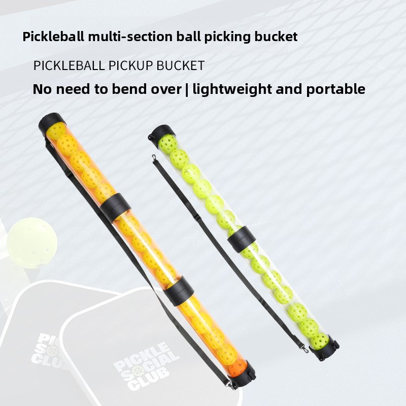 Multi-functional Portable Pickleball Tennis Children's Adult Bend-free Collection Pickup Bucket Equipment
