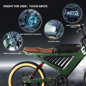 Bicicleta Eléctrica <span class=keywords><strong>de</strong></span> <span class=keywords><strong>Montaña</strong></span> Estilo Cafe Racer <span class=keywords><strong>de</strong></span> Moda, Llanta Gruesa <span class=keywords><strong>de</strong></span> 24 Pulgadas, Motor sin Escobillas <span class=keywords><strong>de</strong></span> Litio <span class=keywords><strong>de</strong></span> 6 Velocidades, Bicicleta Eléctrica Asistida para Adultos - Product Image 4