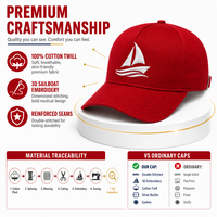 Casquette de baseball structurée à 6 panneaux en sergé de coton, haute visibilité, avec broderie de logo, vente en gros, usine, personnalisable en vrac