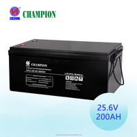 Baterai Lithium Rechargeable Champion Lifepo4 Grade A Cell 25.6V 200AH untuk Sistem Penyimpanan Energi Surya