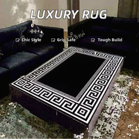 Bestseller Moderner Teppich mit Blumenmuster aus Polyester, Luxuriös Maschinell Gewebter Kleinformatiger Teppich für Zuhause, Wohnzimmer oder Tür