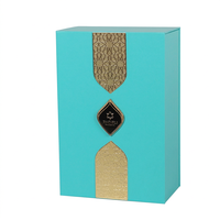 Boîte cadeau de parfum de luxe, emballage en papier rigide personnalisé avec finition décorative en relief