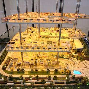 Modèle de centre commercial miniature 3D personnalisé, avec ascenseur électrique 3D, éclairage LED, échelle 1:80, design de modèle 3D pour l'intérieur commercial - Product Image 1