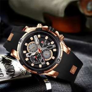 REWARD 83016M Man Wristwatch Luxury Sport <b>Men</b> <b>Quartz</b> <b>Watch</b> For <b>Men</b> Chronograph Silicone Waterproof Luminous Date <b>Men's</b> <b>Watches</b> - Product Image 4