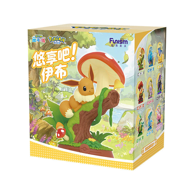 New Funism Playful Pokemoned Figures Enjoy Eevee Blind Box Figurines High Quality Figurine Toys Party