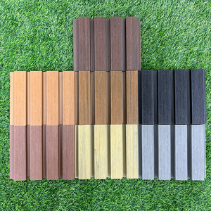 Co đùn ngoài trời phong cách hiện đại bên ngoài tấm tường phẳng <span class=keywords><strong>Walnut</strong></span> màu capped trang trí WPC Ốp cho khách sạn Công viên nhà - Product Image 2