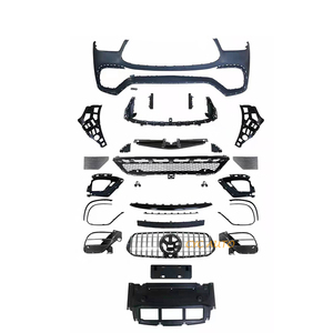 Kit de carrocería W167 Facelift conjunto completo Actualización de parachoques delantero a gle63 para <span class=keywords><strong>Mercedes</strong></span> Benz W167 <span class=keywords><strong>AMG</strong></span> <span class=keywords><strong>line</strong></span> 2020 kit de carrocería - Product Image 4