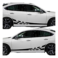 2 autocollants de course Changyuanrong en vinyle à rayures, design personnalisé, pour camion, carrosserie de voiture, porte latérale, épaisseur 7,5 mil