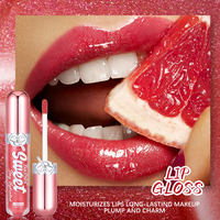 BAOLISHI Nouveau brillant à lèvres pailleté imperméable, rouge à lèvres longue durée avec surface miroir liquide hydratante, brillant à lèvres maquillage