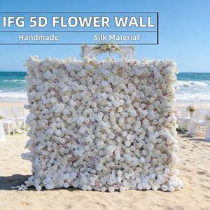 Mur de fleurs artificielles 5D 8*9 pieds, décoration intérieure, design très dense pour Pâques et mariage - Product Image 5