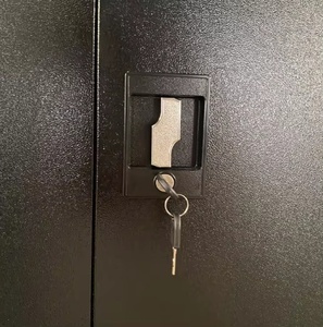 <span class=keywords><strong>Armoire</strong></span> de classement de bureau moderne en acier noir pliable avec coffre-fort et serrure à clé - Product Image 5