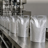 Fabricant de pochettes à bec verseur incliné, sacs d'emballage alimentaire liquide en aluminium à fond plat 1L 2L, fournisseur de bouchons à vis sur mesure OEM