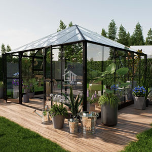 Serre en aluminium moderne pour la culture à domicile, véranda extérieure avec panneaux résistants aux UV - Product Image 1