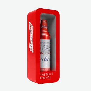 Budweiser <span class=keywords><strong>Acrylic</strong></span> chai glorifier hiển thị với đèn LED bia hiển thị giá được sử dụng cho các cửa hàng - Product Image 1