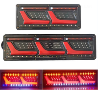 Nouvelles feux arrière combinés LED étanches 12V-24V pour camion, lentille transparente, diode électroluminescente