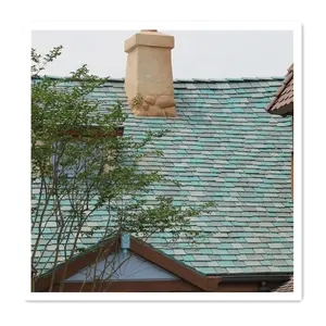 Factory Wholesale House Fireproof Color-lasting Synthetic Clay Square Tiles for Roof