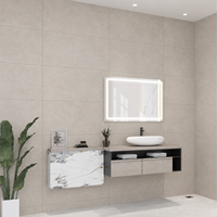 Panneau mural en PVC européen moderne, imperméable, ignifuge, résistant à l'humidité et aux moisissures, avec garantie de 3 ans pour une utilisation domestique dans la salle de bain
