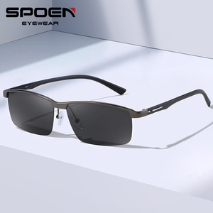 SPEN แว่นตากันแดดโพลาไรซ์กรอบโลหะ UV400สี่เหลี่ยมผืนผ้าแว่นตากลางแจ้งสำหรับผู้ชาย - Product Image 1