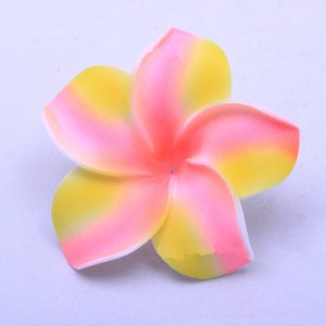 Ornements de cheveux de fête hawaïenne décoration de gâteau d'anniversaire de mariage 7CM Plumeria artificielle bicolore <span class=keywords><strong>Rubra</strong></span> - Product Image 2