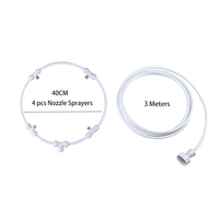 Ventilateur de brumisation blanc silencieux à pompe électrique automatique en laiton pour usage extérieur, patio, jardin, serre