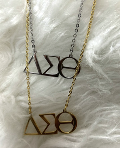 Mặt dây chuyền thiết kế tùy chỉnh <span class=keywords><strong>DST</strong></span> delta sigma theta mạ vàng, cá nhân hóa, chữ cái Hy Lạp, dây chuyền Hy Lạp tùy chỉnh - Product Image 1