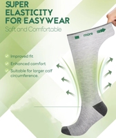 Chaussettes de compression hautes en bambou antimicrobien de haute qualité 20-30 mmHg, sans couture, pour la course à pied, la circulation médicale, les sports