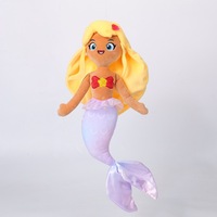 Poupée sirène en peluche promotionnelle, logo personnalisé, jouet sirène en peluche doux, cadeau pour enfants, plusieurs designs disponibles