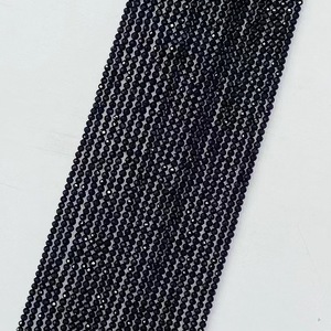 Fatingna Jewelry Wholesale High Quality Natural Cut <strong>Black</strong> Spinel Strand <strong>Beads</strong> for DIY Women Men Bracelet Necklace - Product Image 4