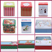 Fabricants emballage en fer blanc pressé rectangulaire boîte en fer blanc rectangulaire conteneur de stockage en métal alimentaire sûr conteneur en étain pour biscuits