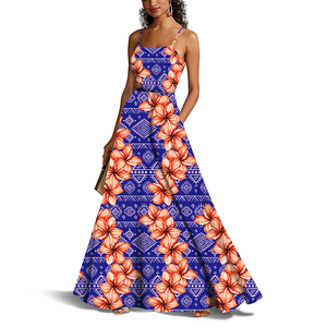 Prix d'usine bon marché 100% Polyester imprimé magnifique fleur Chuuk pour robe momu - Product Image 6