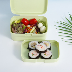 BPA libre de plástico caja Bento de Sushi <span class=keywords><strong>a</strong></span> prueba de fugas contenedor de almacenamiento de alimentos para microondas almuerzo Bento caja para niños - Product Image 3