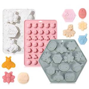 MUYULINS Handmade Bee DIY <b>Soap</b> Making Round Silicone Glycerin Honey Bar Mold - Product Image 3