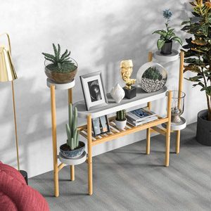 Soporte Minimalista de Varios Niveles para Plantas, Estante de Bambú para Suculentas de Interior, Estilo Nórdico, Soporte Rectangular para Macetas - Product Image 1