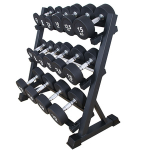 <span class=keywords><strong>Soporte</strong></span> <span class=keywords><strong>de</strong></span> <span class=keywords><strong>pesas</strong></span> <span class=keywords><strong>para</strong></span> Mancuernas, almacenamiento <span class=keywords><strong>de</strong></span> gimnasio en casa, 3 niveles, 1000 libras (solo estante) - Product Image 2