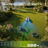 Mesin Pemotong Rumput Robot Pintar 0,9 Acre NetRTK AI Vision Tanpa Kabel Batas Pemotong Rumput Otomatis dengan Kontrol Aplikasi WiFi HaLow