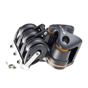 Bloque de tres poleas Bai Stu con diámetro de rueda de 22 mm, diámetro de línea de 6 mm, con grillete y abrazadera de cuerda BB-2213FE para piezas de anclaje y amarre - Product Image 1