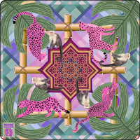Tapis de jeu carré antidérapant pour Mahjong, imprimé rétro bleu marine avec motif de couronne de vie marine