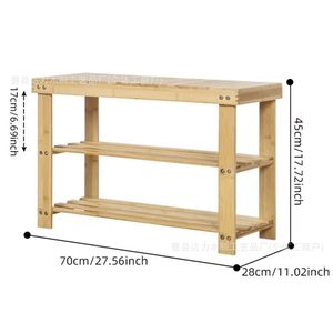 Wooden <b>Shoe</b> Rack With <b>Storage</b> Shelf For Entryway Home Living Room <b>Space</b> <b>Saving</b> Multi Layer Design - Product Image 4