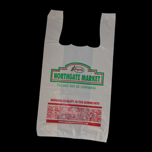 Sacs en plastique personnalisés avec logo imprimé, en matériaux recyclés, avec système d'ouverture facile pour supermarchés et salons professionnels - Product Image 3