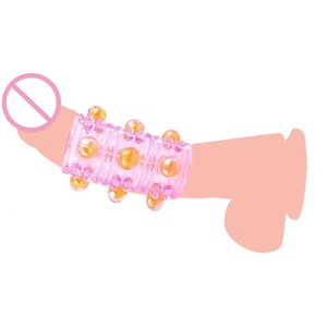 Anillo para Pene de Látex Natural para Hombre, Funda para Pene con Partículas Grandes, Condón de Cristal con Púas de Forma Especial, Multicolor - Product Image 1