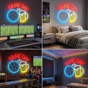 Game Day Soccer Letreros Neon LED dimmable USB powered ambient <b>light</b> store <b>window</b> decoration <b>light</b> street indicator <b>light</b> 5V - Product Image 4