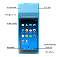Uyin Vente Chaude Dropshipping 58mm Robuste IP65 Android Industriel WIFI PDA 3G LTE Terminal Mobile Portable Imprimante POS