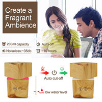 Diffuseur d'arôme et d'huile essentielle pour aromathérapie, 2021 ml, de Grain de bois, humidificateur ultrasonique avec haut-parleur Bt, haute qualité
