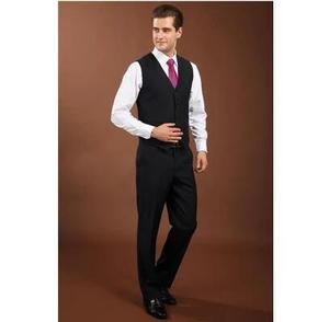 S0349A Chaleco de Traje Formal de Alta Calidad para Hombre, Primavera 2026, Cuello en V, Ajustado, Color Sólido, Relleno de Algodón - Product Image 5