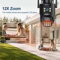Caméra solaire 4G LS VISION avec zoom 12x, CMOS 2K, audio bidirectionnel en ligne 24/7, étanche IP66, détection de mouvement, rotation panoramique/inclinaison, réseau