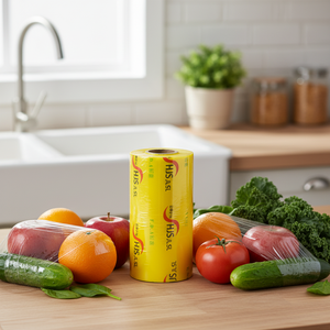 Pellicola in PVC per Supermercati di Frutta, Rotolo Jumbo Antiappannamento da 3000m, Pellicola <span class=keywords><strong>Estensibile</strong></span> per Imballaggio <span class=keywords><strong>Alimentare</strong></span> ad Alta Trasparenza - Product Image 2