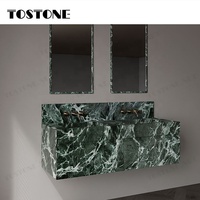 Tostone beau marbre naturel Verde Alpi aiguisé poli mural salle de bain vanitytop pour salle d'eau meubles personnalisés