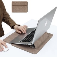 Étui pour ordinateur portable léger, portable, durable, étanche, avec fermeture magnétique, support, protection en PU résistant aux rayures, 13,3 pouces