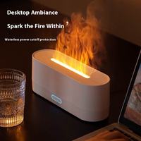 Humidificateur Électronique Intelligent USB à Évaporation, Ion Négatif, Design Coloré pour Bureau, Flamme Artificielle, Machine d'Aromathérapie pour Voiture et Camping-car