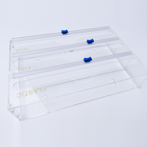 Dispenser <span class=keywords><strong>2</strong></span> in 1 <span class=keywords><strong>3</strong></span> in 1 Wrap Dispenser per carta cerata Dispenser per fogli di alluminio con taglierina per cassetti Dispenser per involucro acrilico - Product Image 3